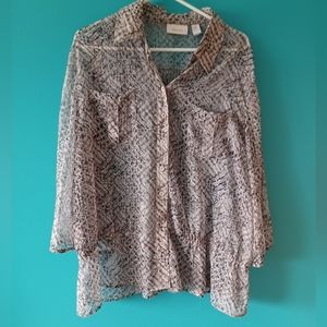 Chicos Size 2 sheer blouse